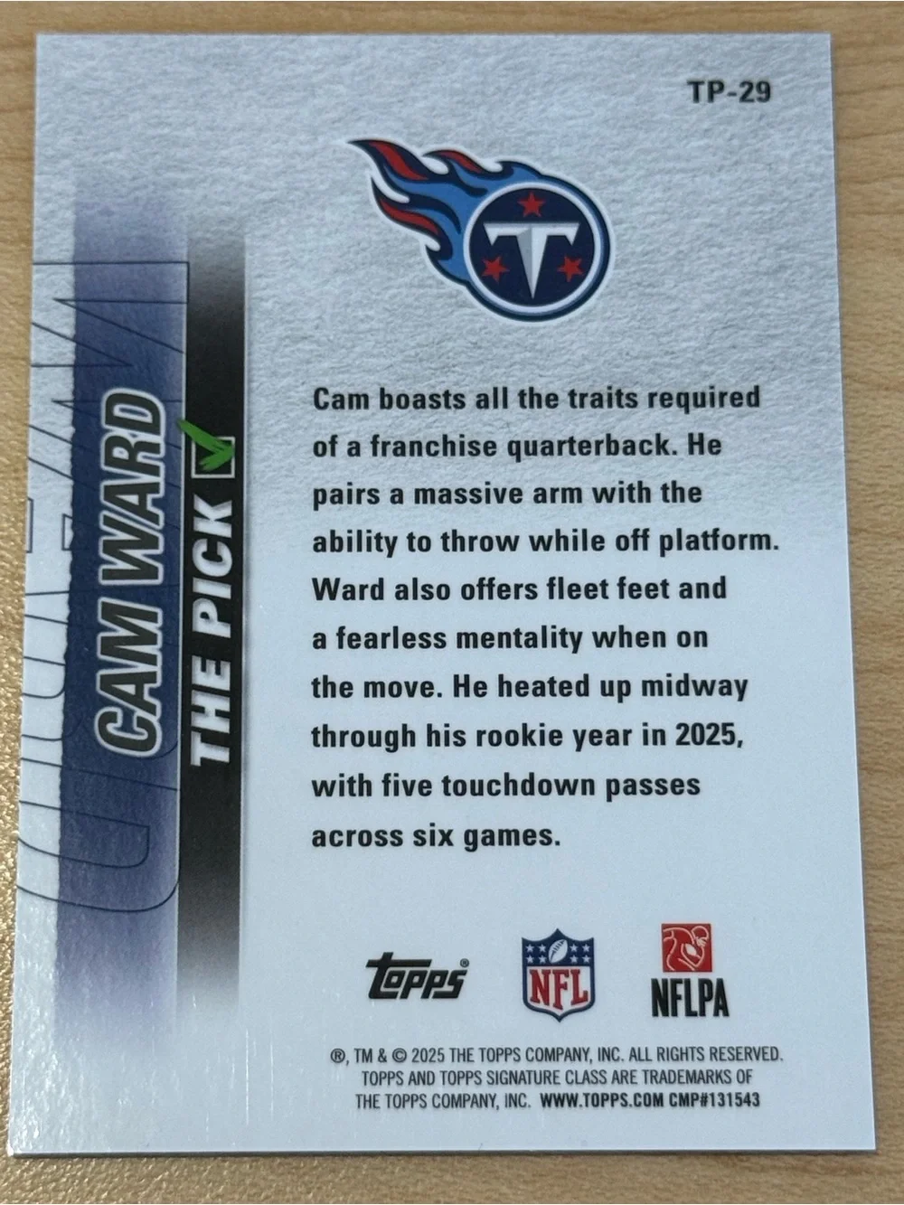 Topps official collectible